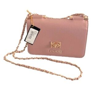 Bebe Alex Crossbody Chain Strap in Dusty Rose‎